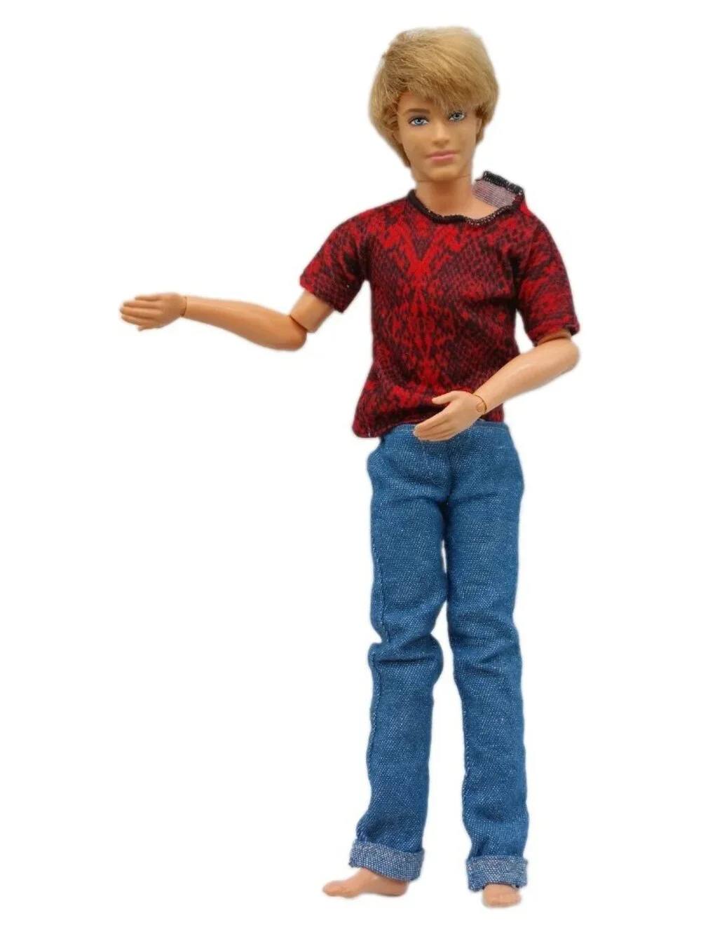 Barbie Fashionistas Hottie Ken Doll Blonde Root Hair Articulated Joint Rare 2009